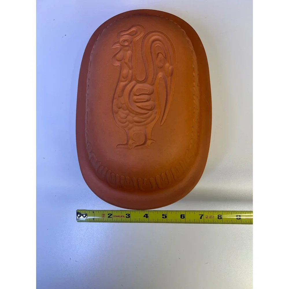 84 Scheurich Schlemmer-Topf Clay Baker West Germany Rooster Glazed Bottom 12.5in